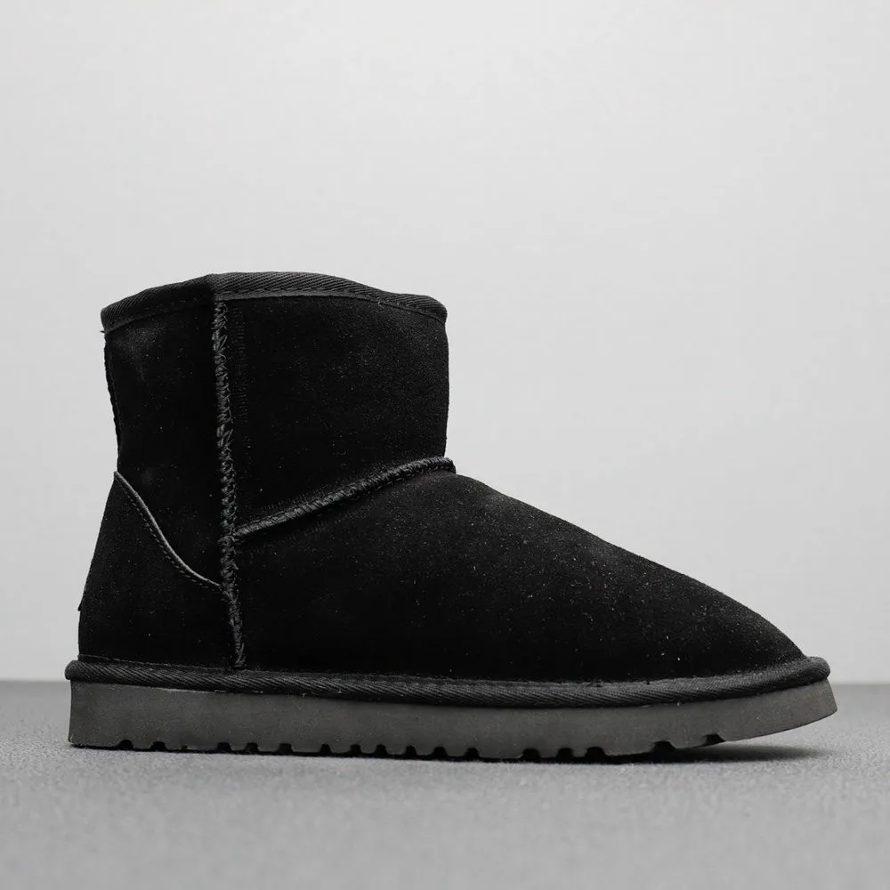 

Winter Snow Boots Australia Genuine Leather Ankle Fall Boots Warm Winter Anti-Slippery Rubber Boot Australia Boots Women's Shoes