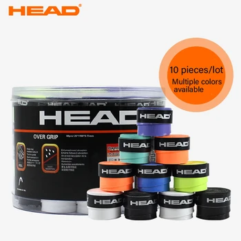 HEAD 테니스 오버그립 테니스 라켓, 땀 방지 손 접착제 포장 붕대, 땀 방지 두꺼운 테니스 스웨트밴드, 정품 10 개