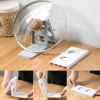 

Foldable Kitchen Desktop Pot Lid Holder Multi-function Cutting Board Spoon Pan Cover Drain Drying Rack Cooker Stand Dish Rack