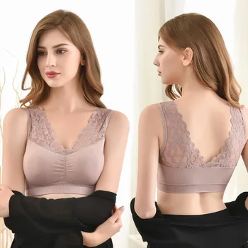 

Hot Selling Plus-sized plus fei ban No Steel Ring Lace Edge Beauty Back Seamless Underwear Currently Available Man