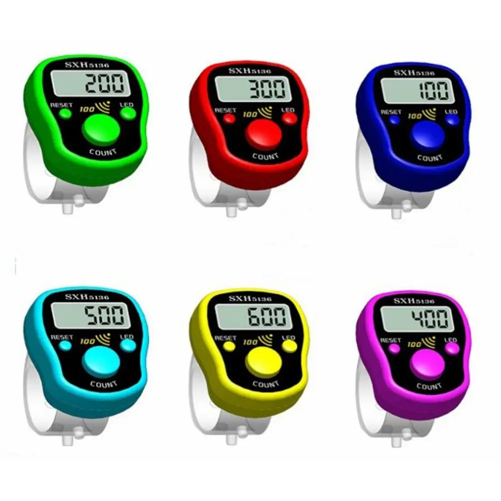 

Mini Stitch Marker Row Finger Counter LCD Electric Digital Display with LED Light For Buddha Pray Sewing Knitting Weave Tool