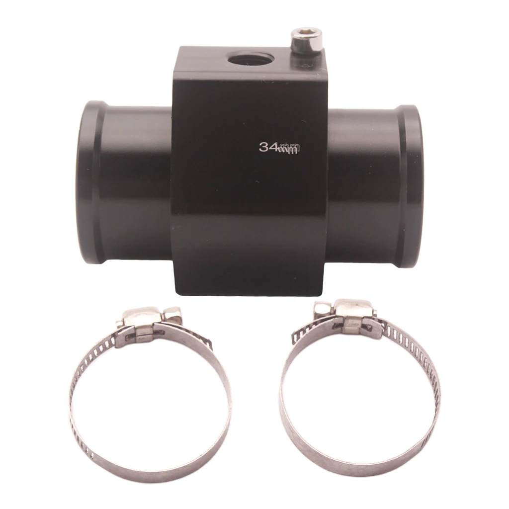 34mm Universal Metal Auto Car Water Temperature Pipe With Hose Clamps