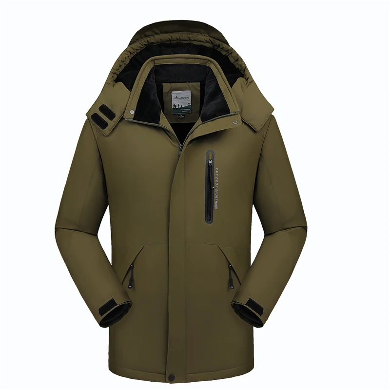 Мужская зимняя куртка, водонепроницаемая ветровка с капюшоном, мужские толстые теплые парки, флисовая куртка, пальто для мужчин размера плюс 7XL 8XL 9XL, дропшиппинг