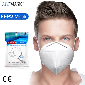 

250 pieces KN95 face mask filter dust port PM2.5 mascarillas FFP2 Nonwoven health Protective N95 mask fast delivery