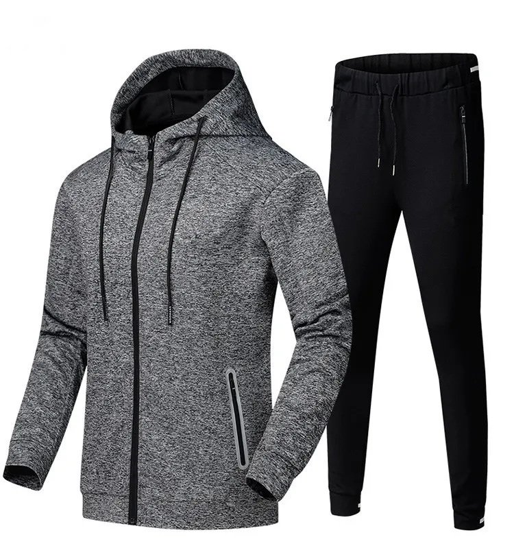 

2019 Spring New Style Sports Clothing Set Men's Running Casual Camouflage Cardigan Hoodie Coat Trousers Two-Piece Set Autumn