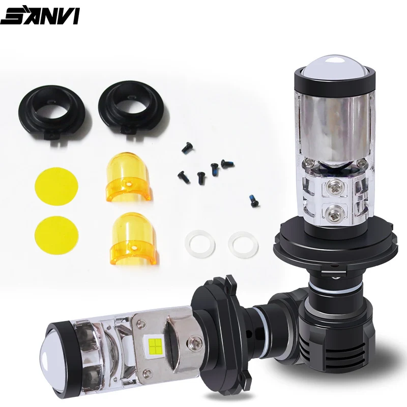 

Sanvi 2pcs 2nd Generaton H4/h7 MIni LED projector lens 3000K/5500K Auto LED Headlamp car H4/h7 Headlight Bulb Replacement