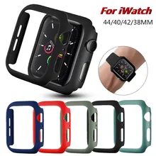 Caso de moldagem por injeção multicolorido para apple assistir série se/6/5/4/3/2 pc capa protetora fina pára-choques para iwatch 44/40mm 42/38mm