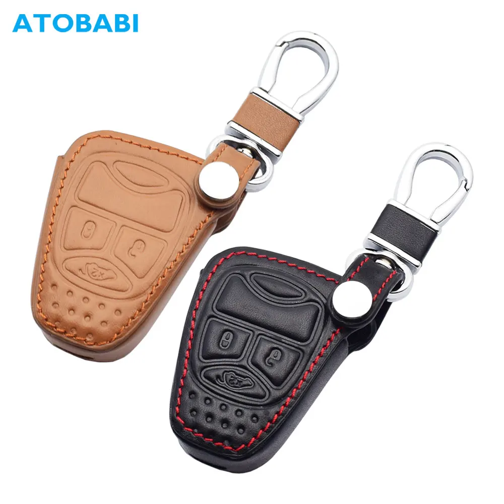 Coolbestda Custodia In Pelle Per Telecomando Auto 5 Pulsanti | Compatibile Jeep Dodge Chrysler Fiat Ram