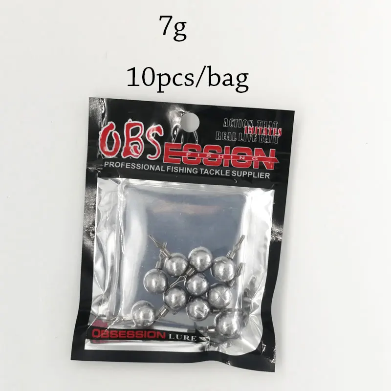 7g 10pcs 10 шт. свинцовые грузила Вертлюги рыболовный свинец Вес рыболовный грузик из свинца приманки рыболовные аксессуары крючок - Цвет: 7g 10pcs