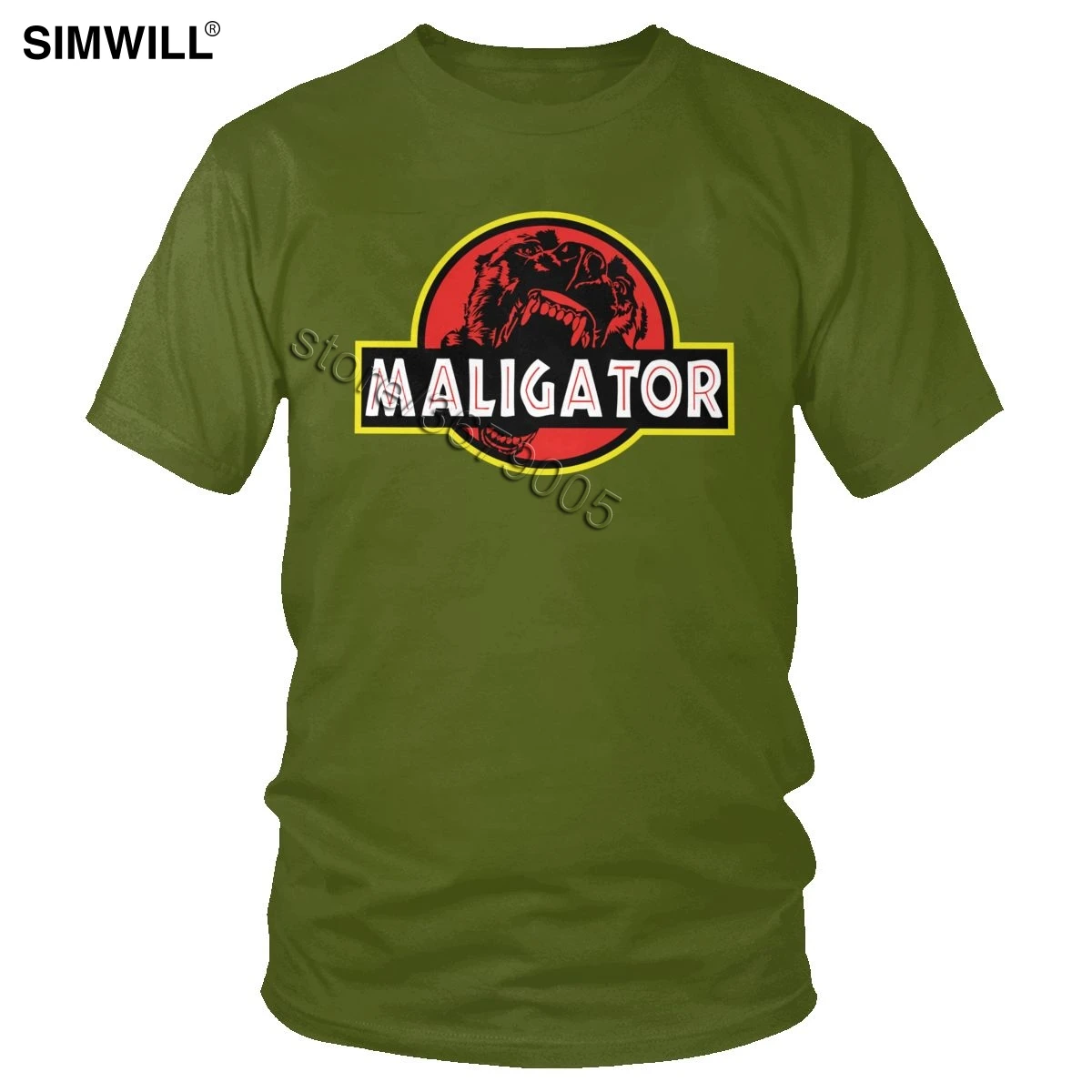 Мужская футболка Maligator из чистого хлопка, Бельгийская овчарка, малинуа, футболки с коротким рукавом и круглым вырезом, графические футболки, большие размеры - Цвет: Армейский зеленый
