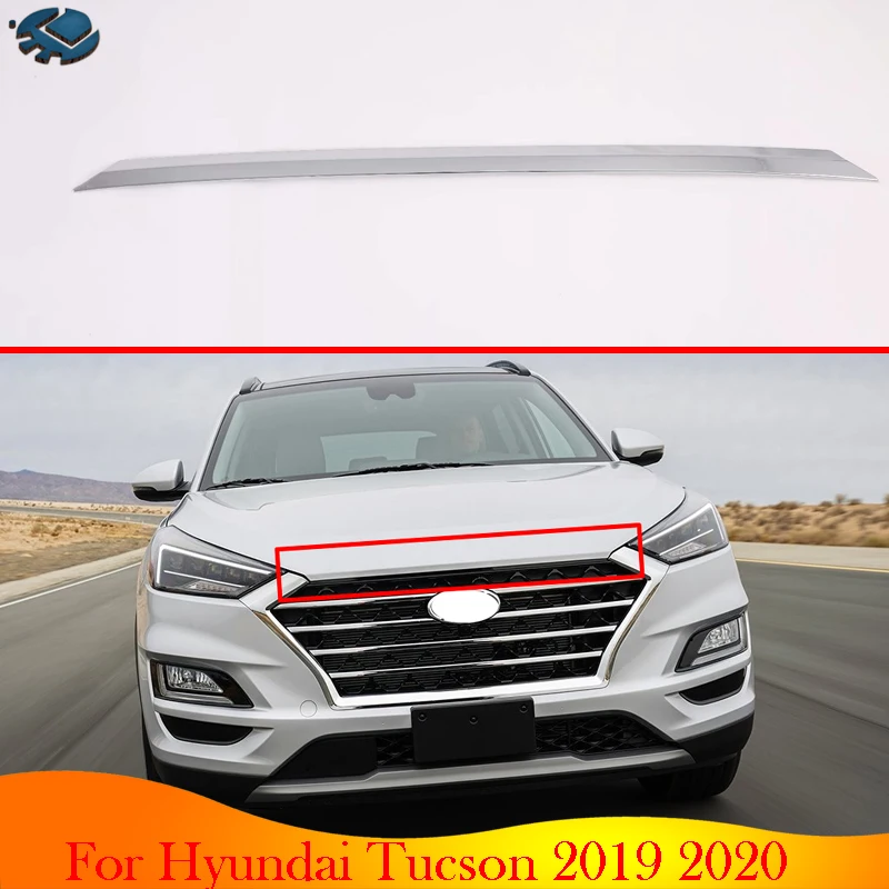 Для Hyundai Tucson 2019 2020 ABS хромированный передний капот решетка решетки бампера губы