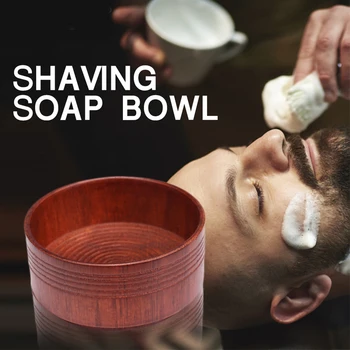

Oak Wood Eco-friendly Beard Cleaning Anti-adhering Cup Men Shaving Soap Portable Mug Bowl Brush Face Care Lightweight
