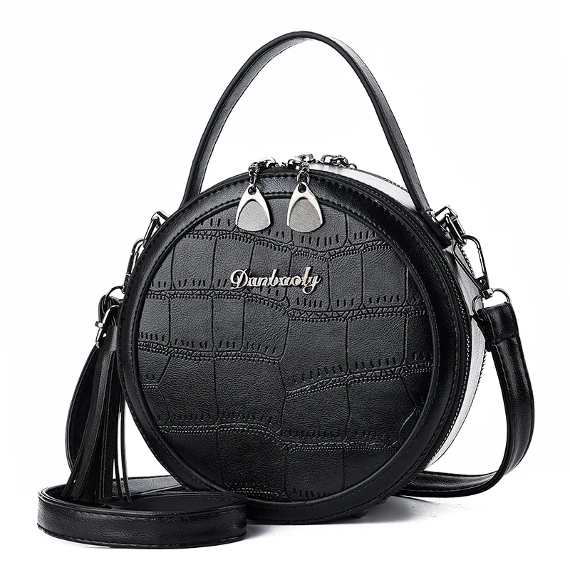 

SHUNVBASHA Women's Round Tote 2019 Bali Bohemia Summer New Women's Shoulder Bag Fashion Fringe Lady Messenger Bag