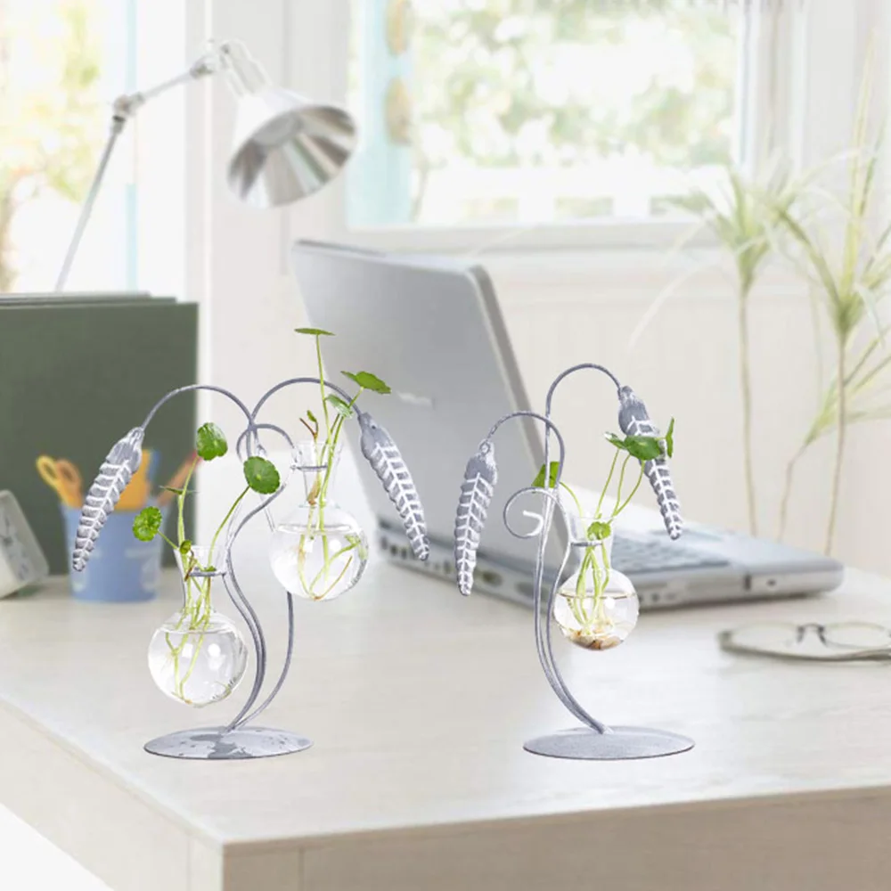 Винтажный рисовый цветок Спайк креативная гидропонная ваза маленькая свежая