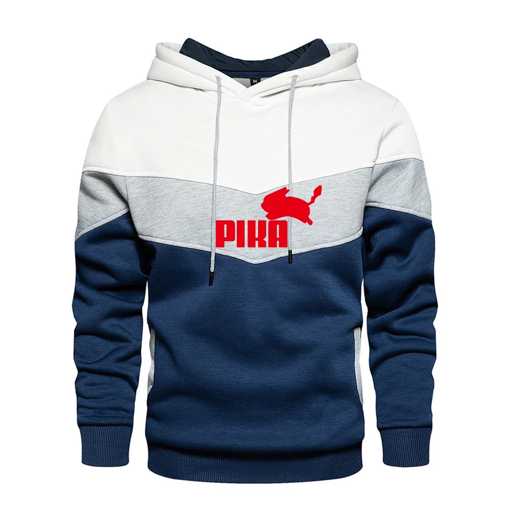 New Lovely Pokemon hoodie Anime Pika Men Hoodies Loose Couple Sweatshirt High Quality Patchwork Print Fall/Winter Sweatshirt