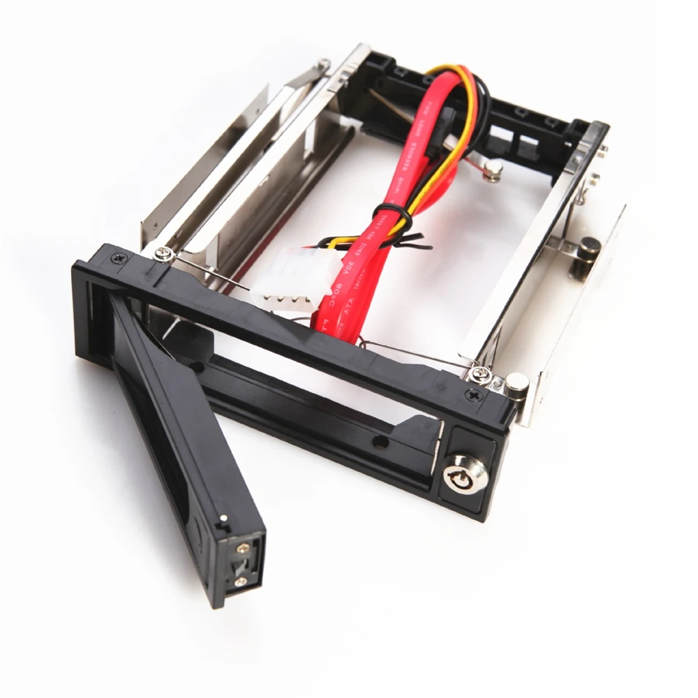 

For 3.5 Inch SATA I/II/III Hard Drive Internal 5.25 Inch CD-ROM HDD Mobile Rack Mounting Bracket Frame Enclosure With SATA Cable