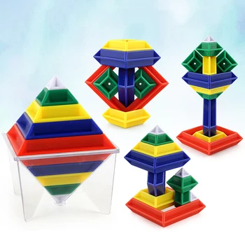 

Magic Turning Pattern Tower Children Intelligence Building Block Cube Creative Puzzle Science Teaching Assembly Educational Toys