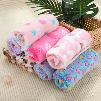 

Soft Cute Pet Dog Blanket Winter Warm Cat Dog Bed Mat Print Sleeping Mattress Small Medium Large Dogs Fleece Pet Supplies