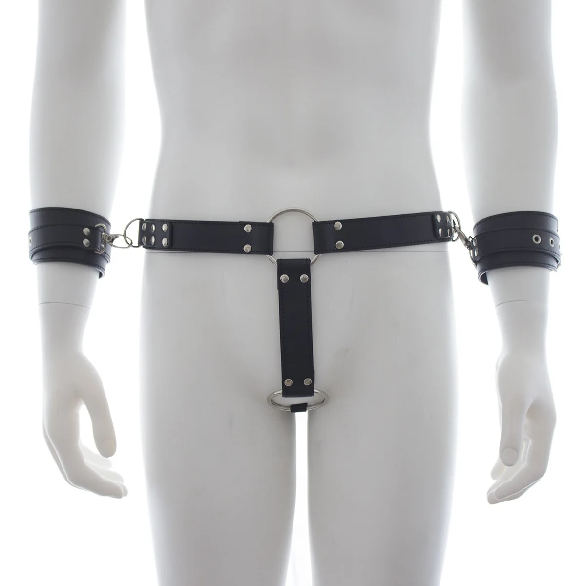 

Manufacturers Direct Selling Sexy Red Leather Pants Hot Selling Hand Tied Flirting Toy Men's Knicker Bound Leather Goods Set