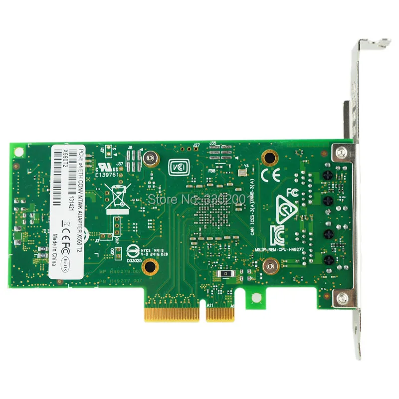 FANMI PCI-E X4 X550-T2 10G Ethernet серверный адаптер двухпортовый RJ45 конвергентный сетевой адаптер X550T2BLK