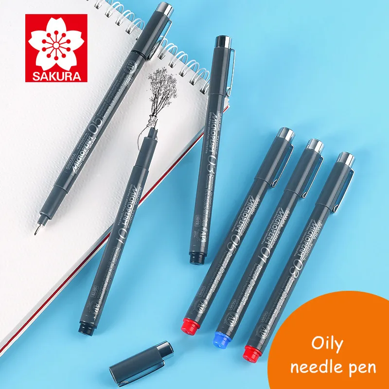 1 шт. ручка для масляной иглы Sakura EOK Micron 01/03/05 мм водостойкая рисования набросков