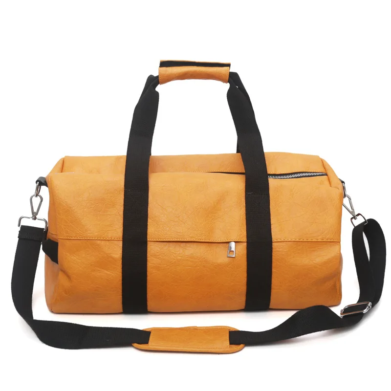 Короткая дорожная сумка большой вместимости, сумка для ручной клади, спортивная сумка большой вместимости, сумка для спортзала, простая мужская сумка-слинг - Цвет: Цвет: желтый