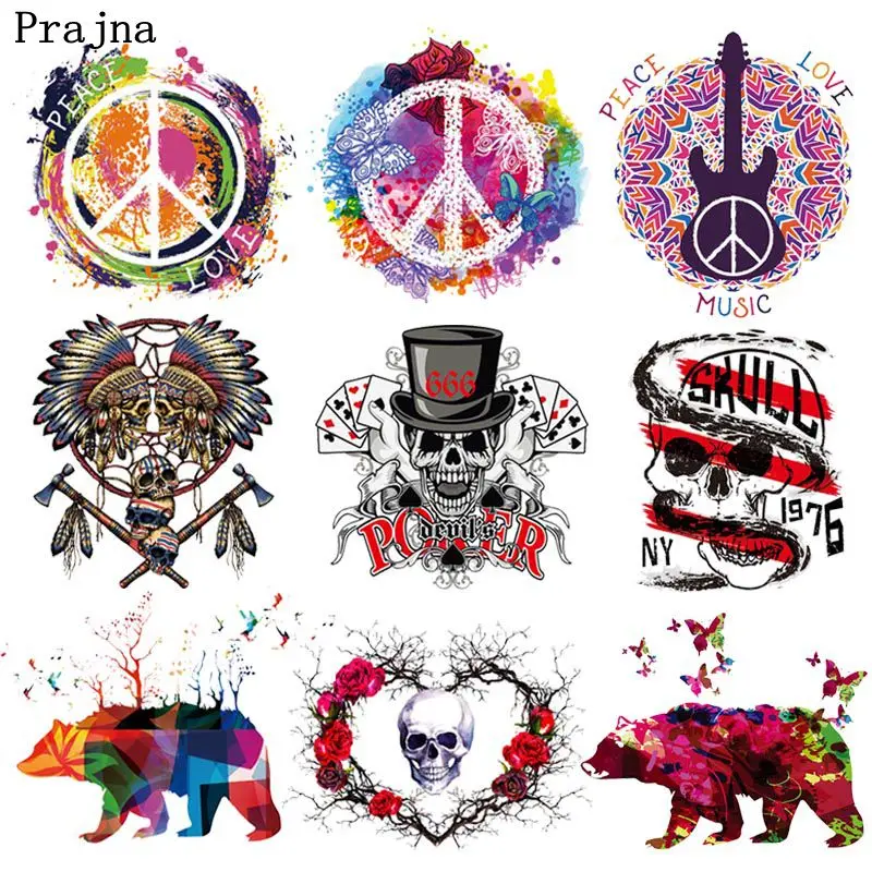 Prajna красочные наклейки с надписью Peace|Заплатки| |