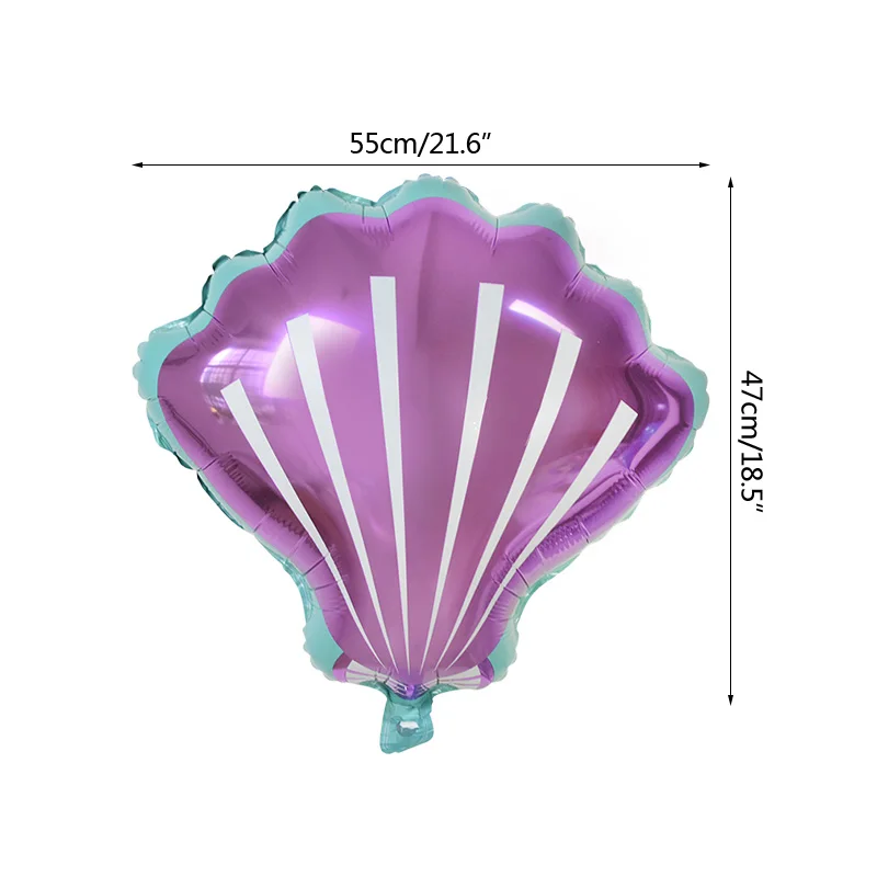 Little Mermaid Party Balloons 32inch Number Foil Balloon Kids Birthday Party Decoration Supplies Baby Shower Decor Helium Globos