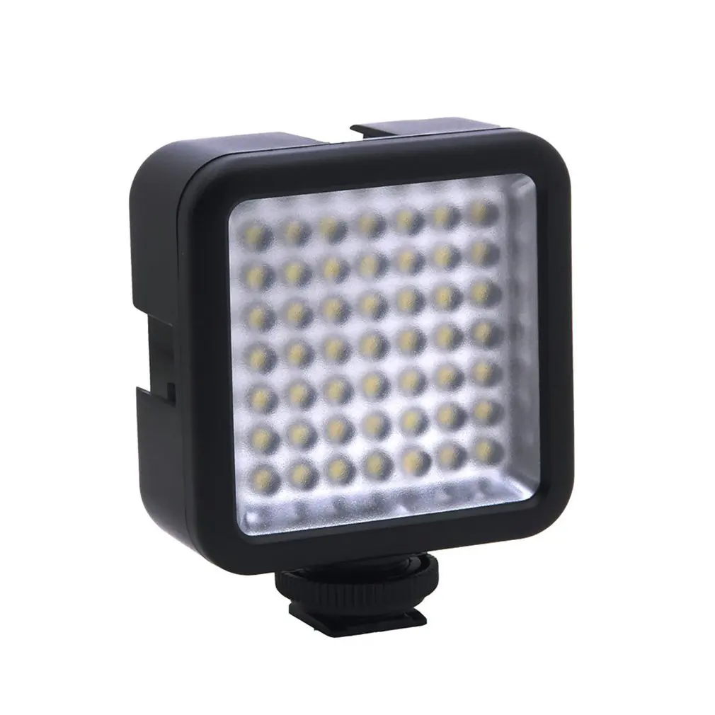 Светодиодный видео свет на камеру Фото студийное освещение Горячий башмак светодиодный Vlog заполняющий свет лампа для смартфона DSLR SLR камера - Цвет: Черный