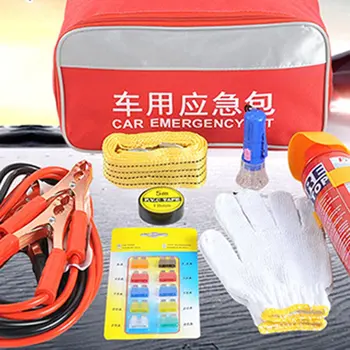 

Auto Emergency Kit Car Car Roadside ravel Tool Set as Safety Survival Kit with Jumper Cables Screwdriver Set