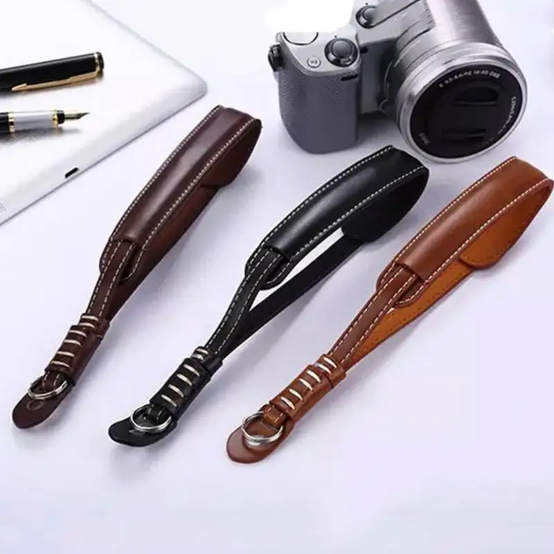 Искусственная кожа+ нейлоновая камера ремешок на запястье для Canon Pentax камер SLR, DSLR