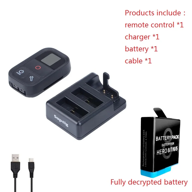 Зарядное устройство с 3 USB портами и пультом ДУ для Gopro hero 8 7 6|for gopro hero|gopro remoteremote 4 |