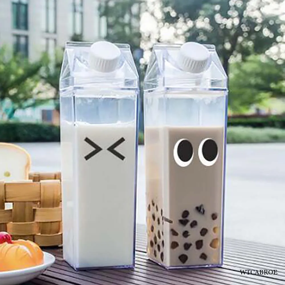 Kitchen Leakproof Creative Transparent Milk Water Gym Bottle Outdoor Climbing Camping Children Mugs Eco Cups Bottles For Sports water bottle sports water bottle plastic water bottle