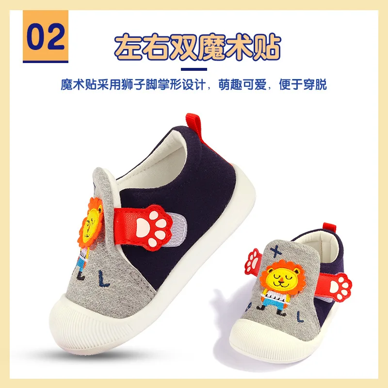 

Xiao liu Treasure 2019 Autumn New Style Cartoon Infants Step Shoe Baby Soft Bottom Car Suture Velcro Shoes