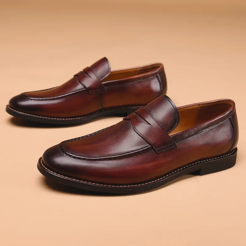 Men Leather Formal Shoes Black 