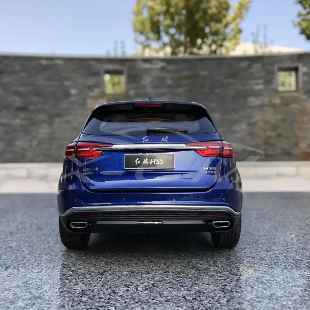 Литая под давлением модель автомобиля век Дракон Hongqi HS5 SUV 1:18(синий)+ маленький подарок
