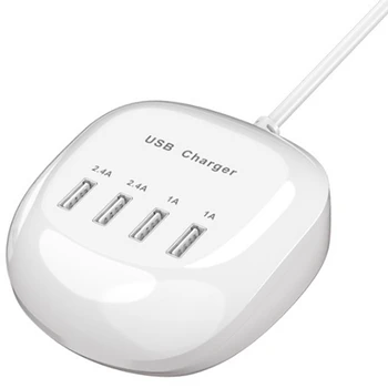 

Smart Portable Four Ports Quick Charger USB Fast Charger Multiple Protection for Mobile Phones Laptops US Plug
