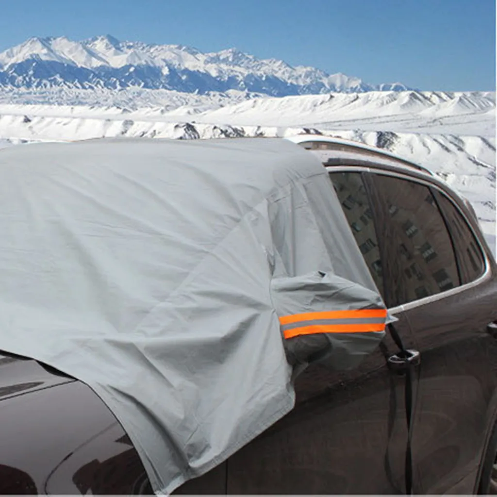 CARPRIE Универсальный серый автомобильный чехол на лобовое стекло морозостойкий Снежный блок солнцезащитный морозостойкий Авто козырек 240x210 см солнцезащитный козырек