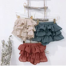 Летняя Новинка; Милые Многослойные короткие юбки для маленьких девочек; Детские милые однотонные юбки-пачки с эластичной резинкой на талии для девочек