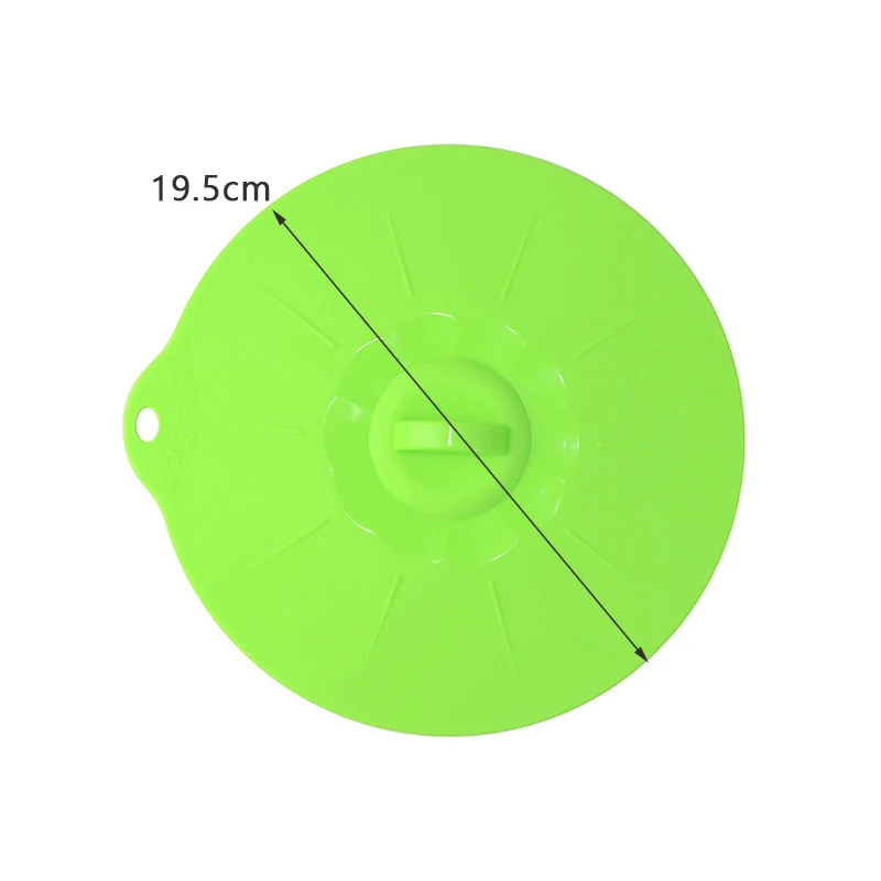 Мульти-Функция силиконовый выкипает крышкой разлива сохранение посуда набор посуды стеклянная крышка печи сейф с вместо того, чтобы Пластик Обёрточная бумага Пособия по кулинарии инструменты - Цвет: 19.5cm Green