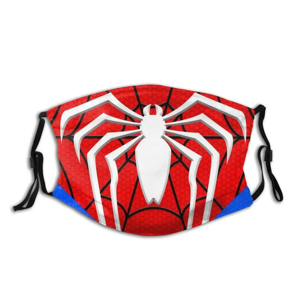 

Amazing Spider Hero ( Classic Geek Nerdy Gamer White Red Blue Web Comics ) Face Mask With Filter Comics Comic Quarantine Funny