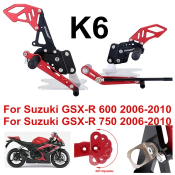 

Black Red Design CNC Motorcycle Reat Footrest Foot Pedal Pegs Set For Suzuki GSX-R 600 750 GSX-R GSXR D40