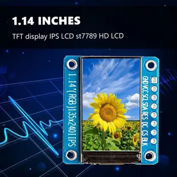 

8Pin 1.14'' IPS Full Color SPI TFT Display Screen 135x240 ST7789 for Arduino TFT Display Screen Module Drive IC
