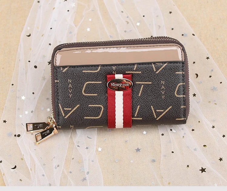 Navy CAT Small Women Wallets Female Leather Wallet Zipper Design With Coin Purse Pockets Mini Walet Womens Bag17