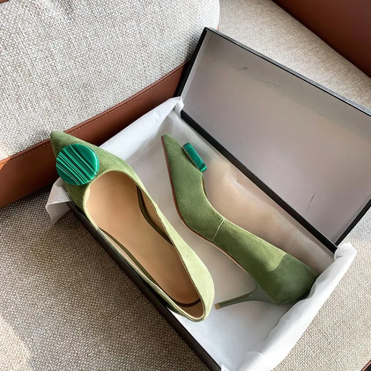 

Korean-style WOMEN'S Shoes 2020 Spring And Summer New Style Four Seasons Shallow Mouth Single Shoes Women's Sheepskin Pointed-To
