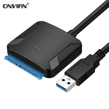 Onvian USB 3.0 To Sata Adapter Converter Cable USB3.0 Hard Drive Converter Cable For Samsung Seagate WD 2.5 3.5 HDD SSD Adapter 1