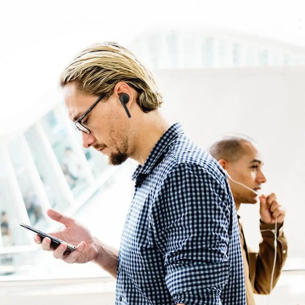 TWS Bluetooth наушники беспроводные наушники с защитой от пота шумоподавление бинауральные звонки V5.0 сенсорное управление для Android iphone