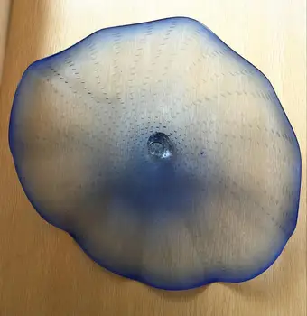 

Wall Decoration Blown Glass Plates Modern Art Decoration Hand Blown Glass Flower Wall Art Plates