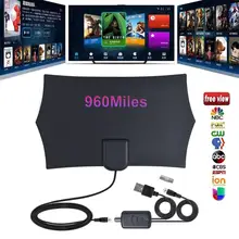 960 Miles Range цифровая HDTV антенна 4K с HD1080P комнатная антенна с усилителем для DVB-T2 tv Life местный канальный приемник