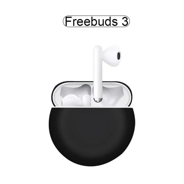 Черный Чехол для наушников s для huawei FreeBuds 3 Чехол в китайском стиле мягкий силиконовый беспроводной Bluetooth Противоскользящий защитный чехол - Цвет: Черный